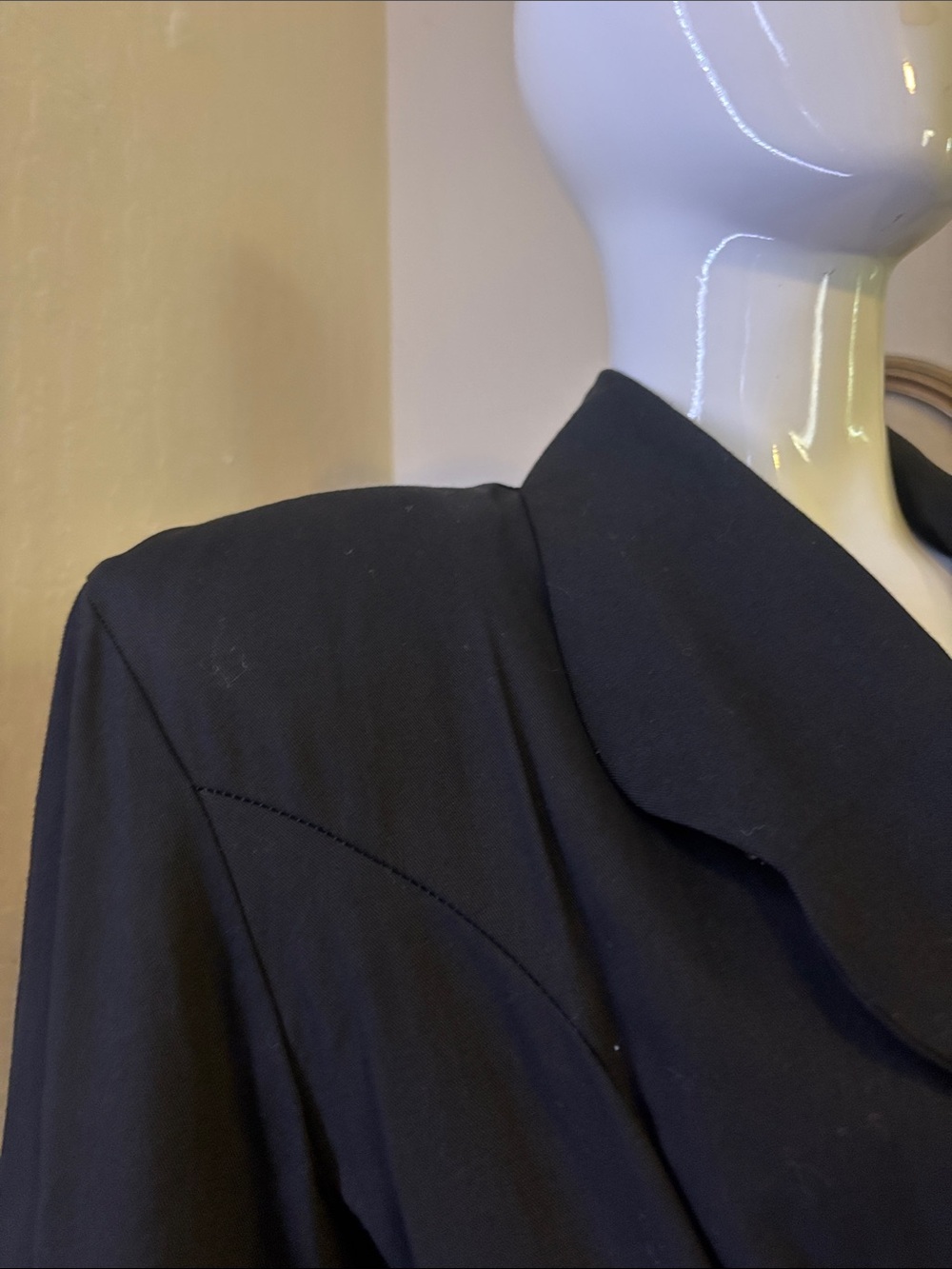 Addiction Women's Black Asymmetrical Blazer with Decorative Buttons - Picture 6 of 9